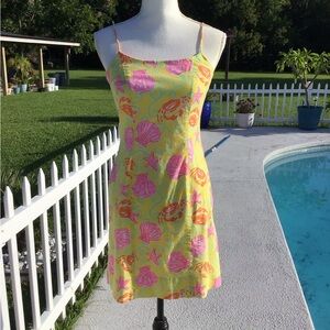 Lilly Pulitzer Yellow and Pink Starfish Dress